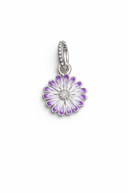 Daisy Bloom Charm - Pendant Sterling Silver 925 - 0.8”