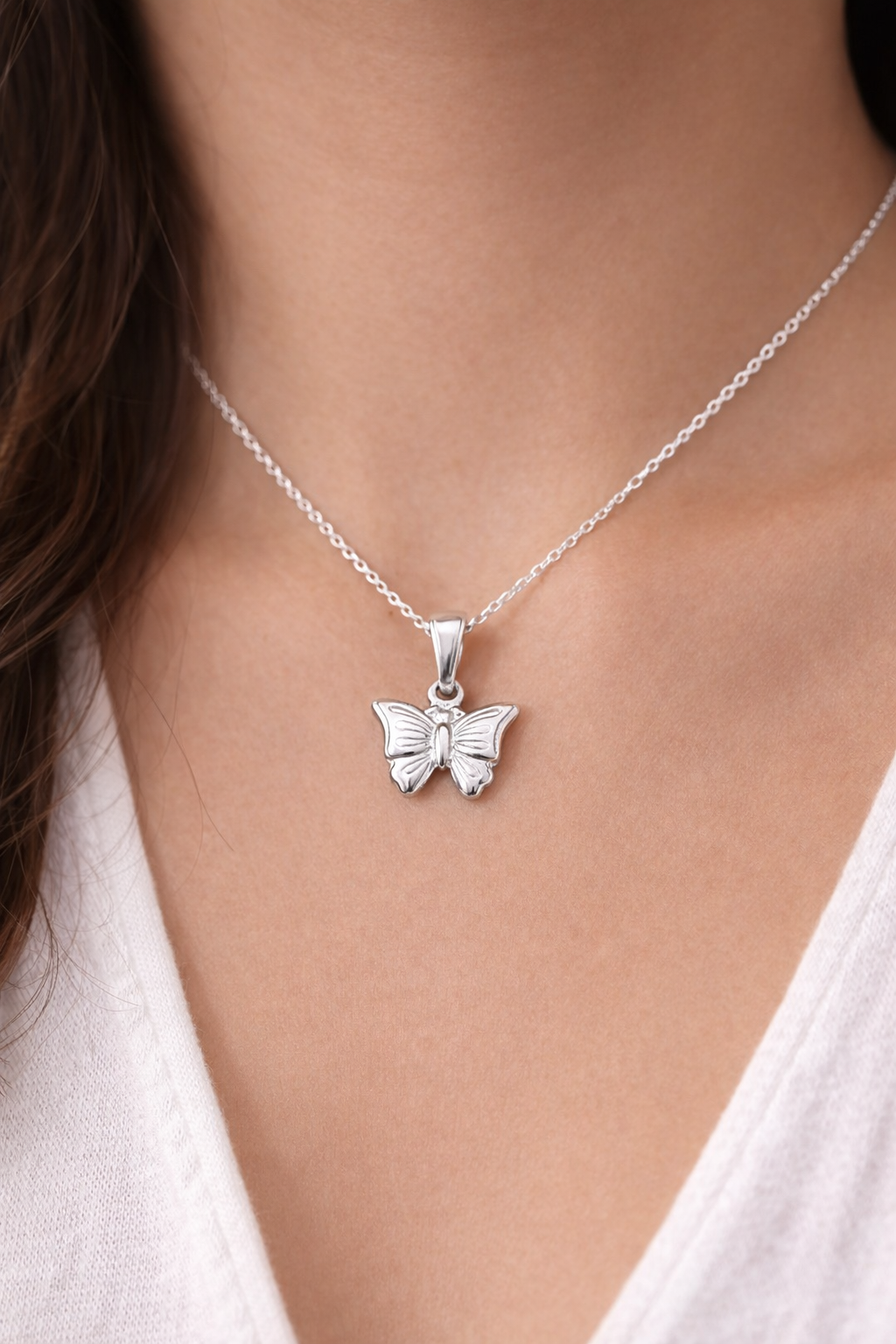 Bella Butterfly Pendant 925 Sterling Silver-o.75”