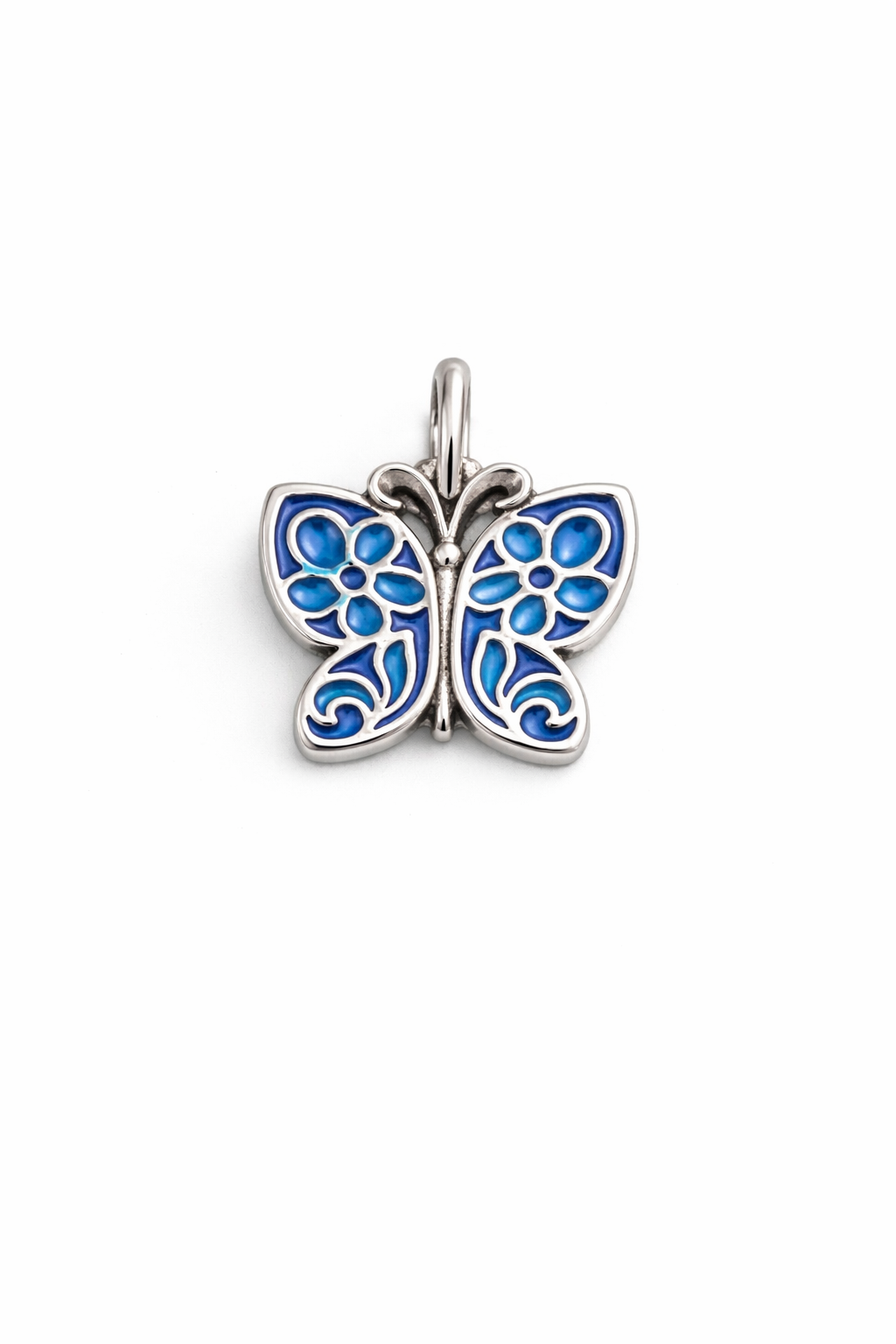 Butterfly Pendant Sterling Silver 925 Available in color pink - blue