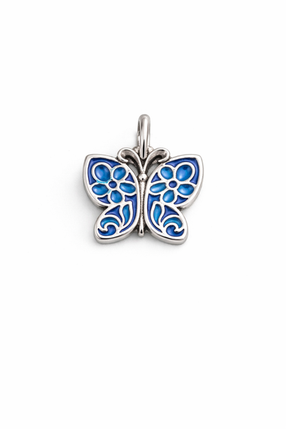 Butterfly Pendant Sterling Silver 925 Available in color pink - blue