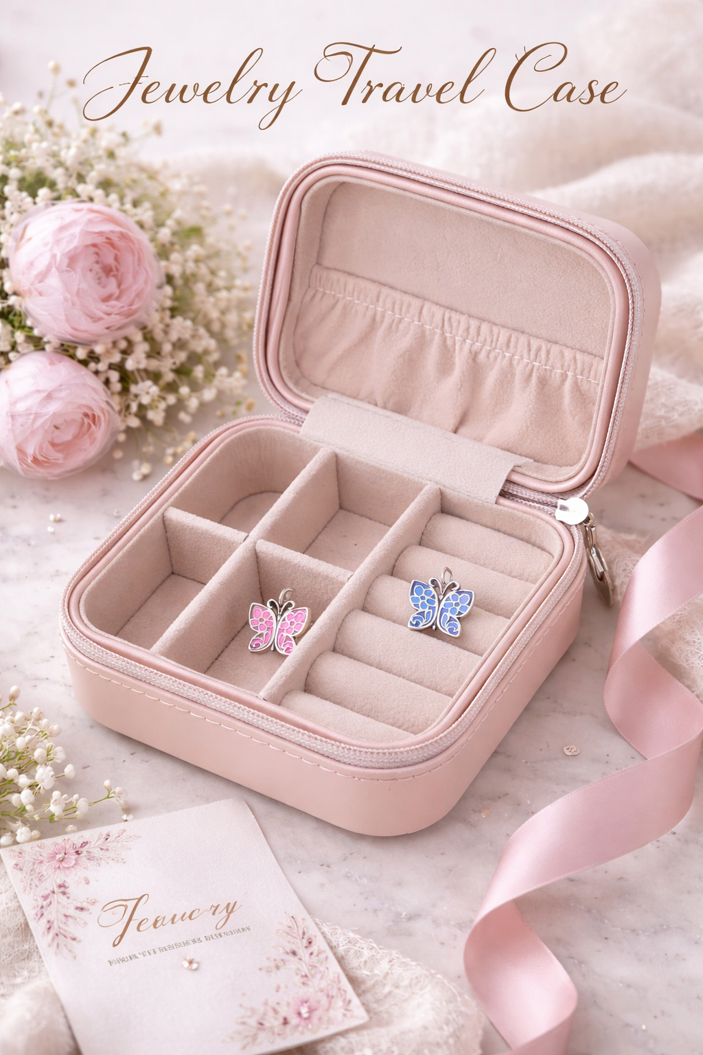 Butterfly Pendant Sterling Silver 925 Available in color pink - blue