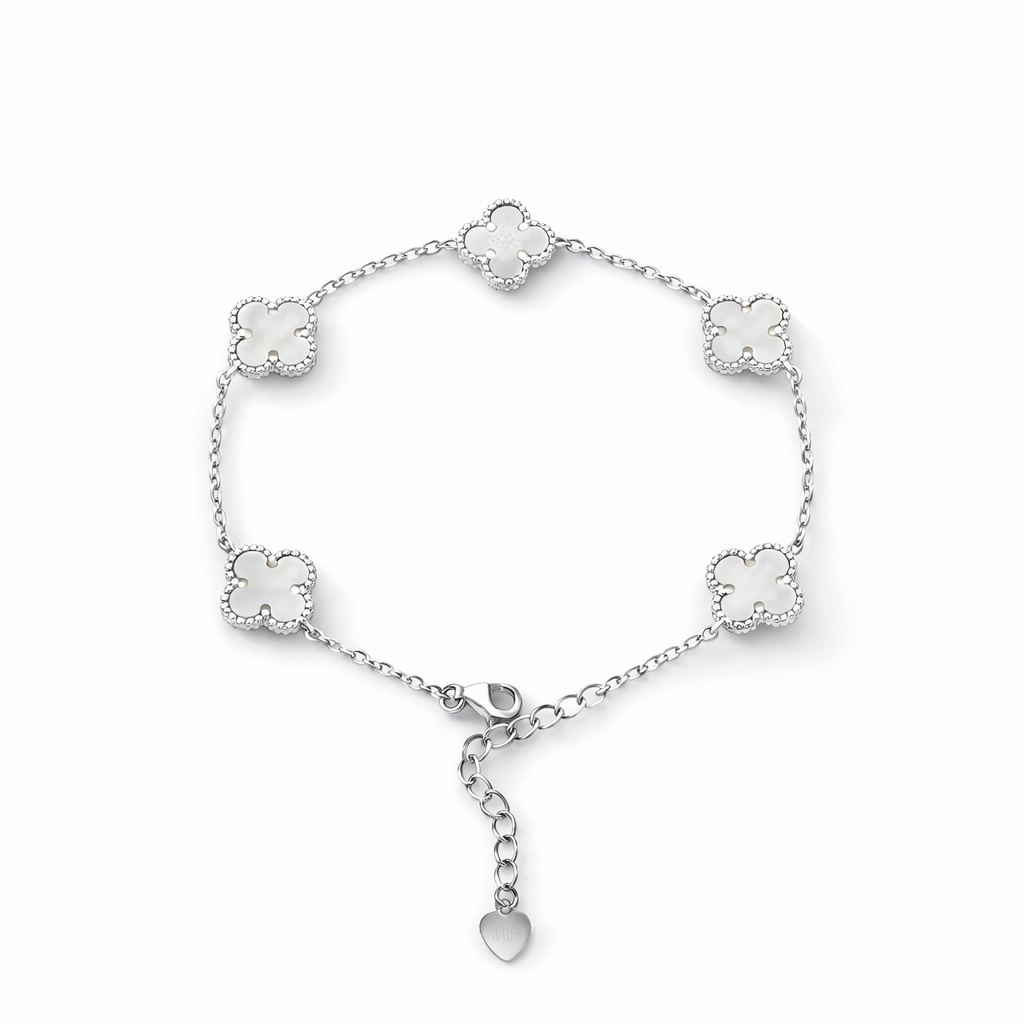 Pearl Baby Clover Bracelet 925 Sterling Silver