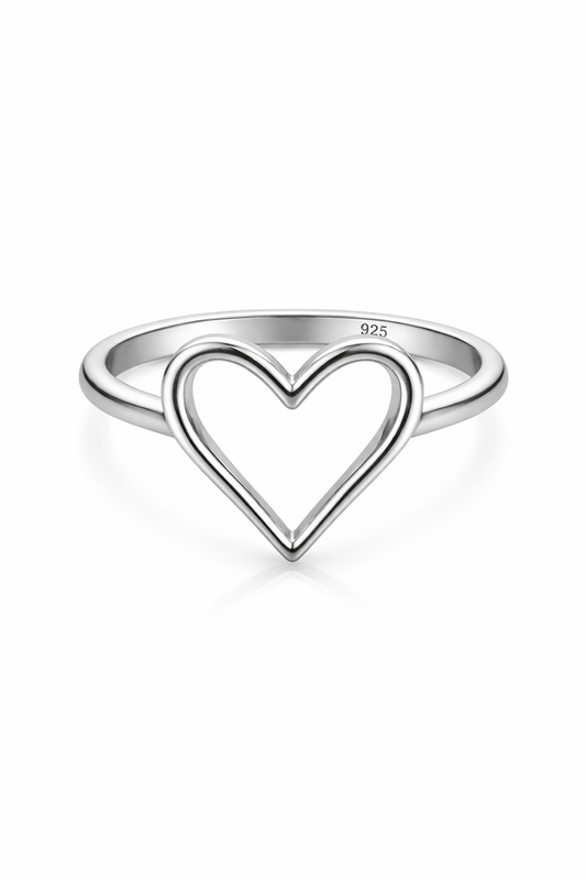Silver  Heart Ring Sterling Silver 925