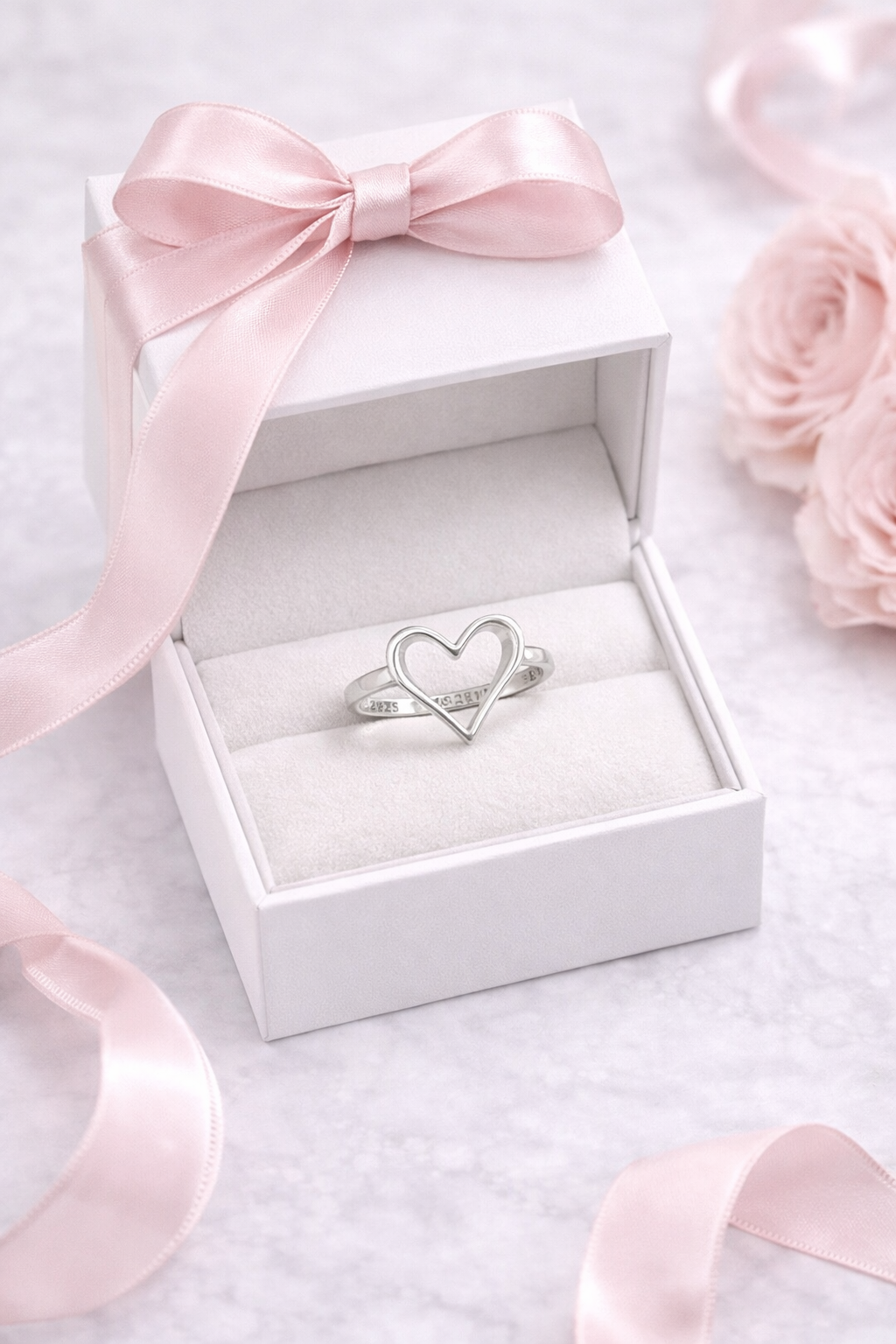 Silver  Heart Ring Sterling Silver 925