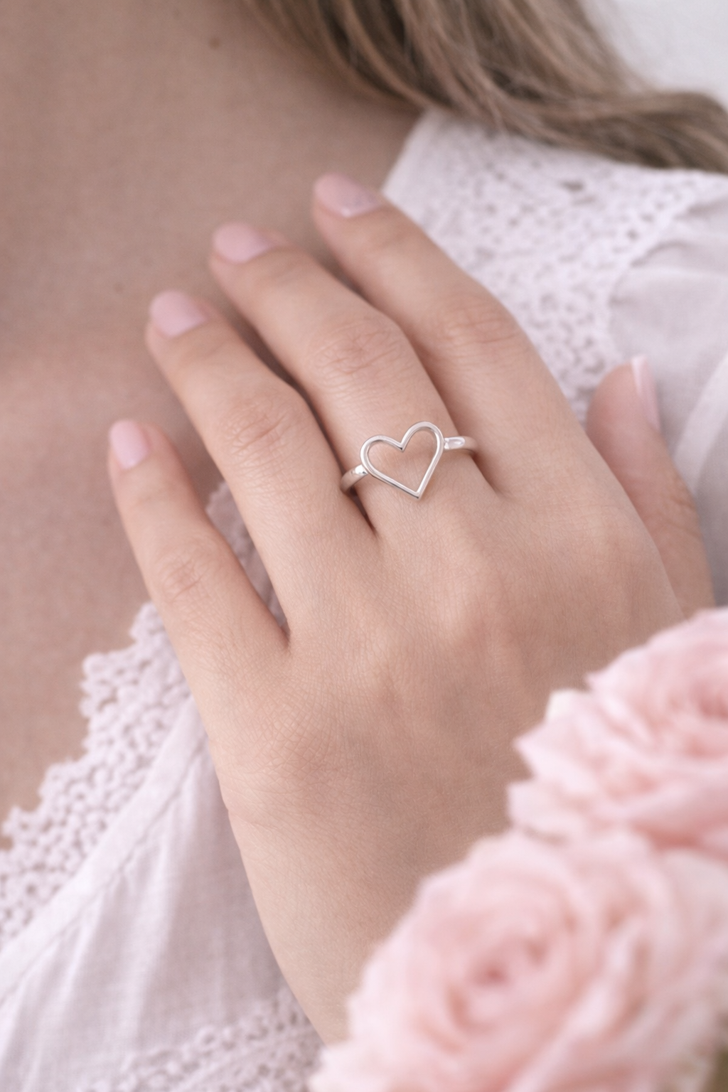 Silver  Heart Ring Sterling Silver 925