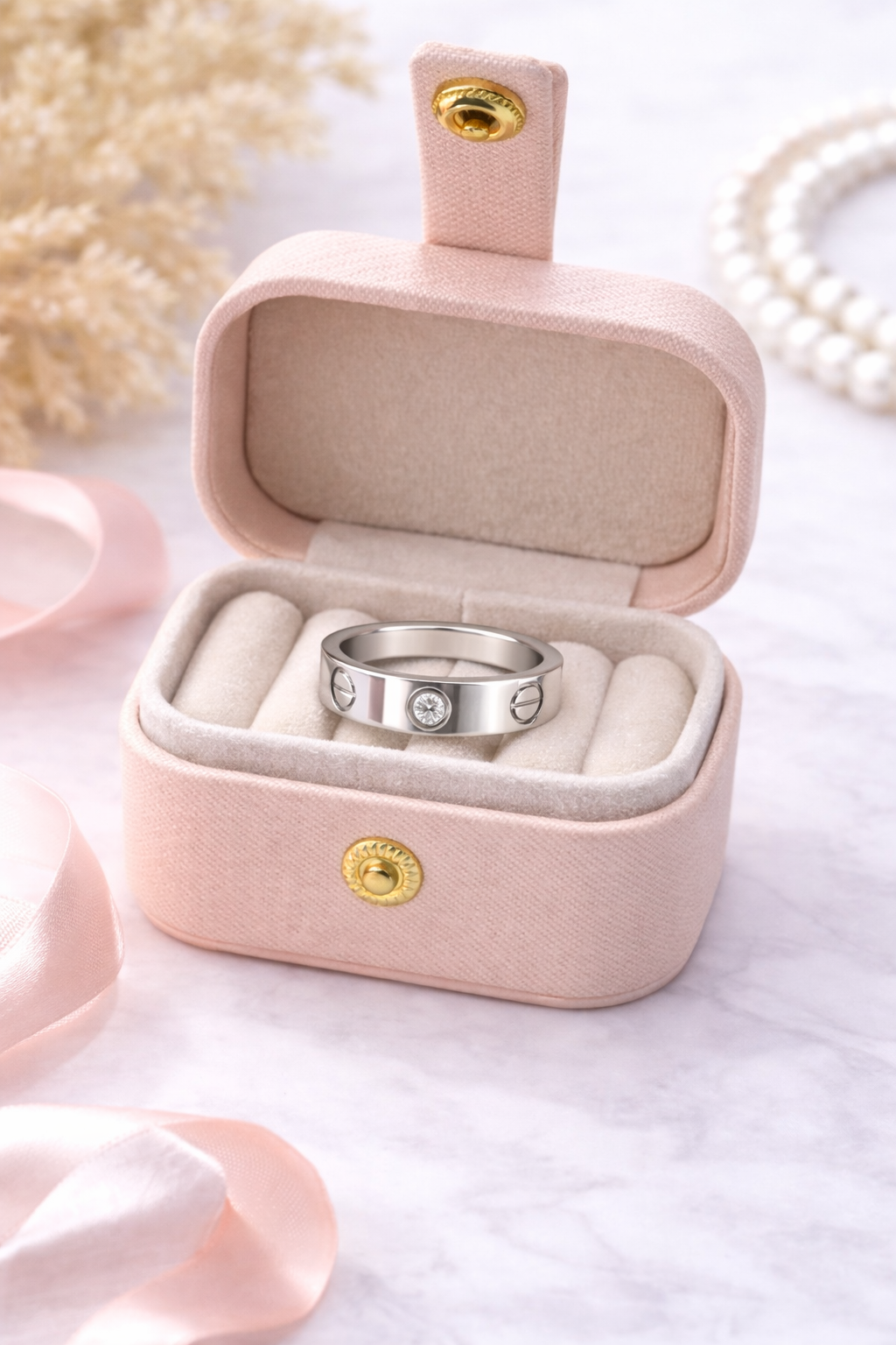 Luna Band  with Zc Ring 925 Sterling Silver