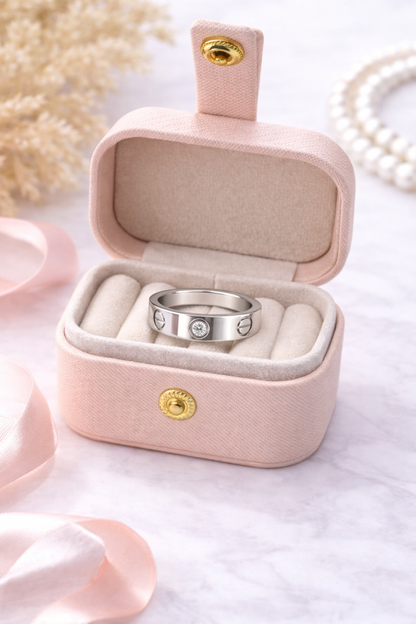 Luna Band  with Zc Ring 925 Sterling Silver