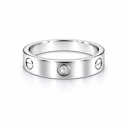 Luna Band  with Zc Ring 925 Sterling Silver