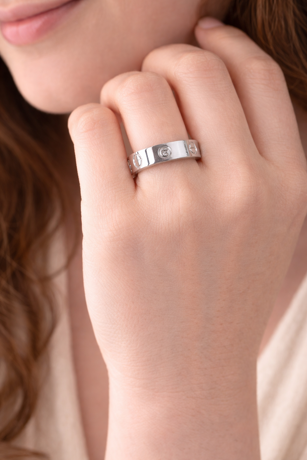Luna Band  with Zc Ring 925 Sterling Silver