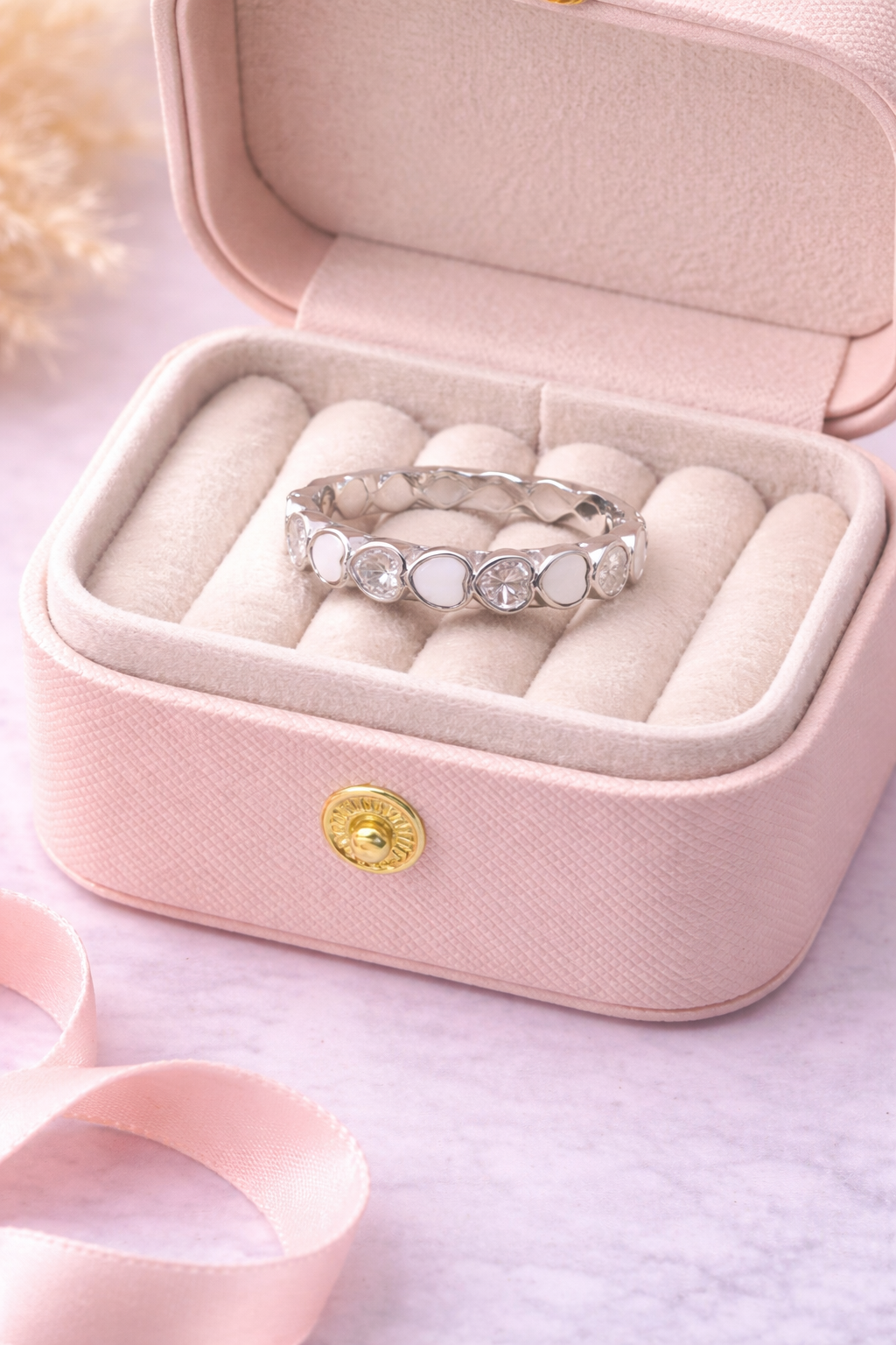 Maite Ring Mother Pearl and ZC 925 Sterling Silver