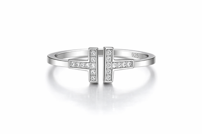 Tiffy Ring With CZ 925 Sterling Silver