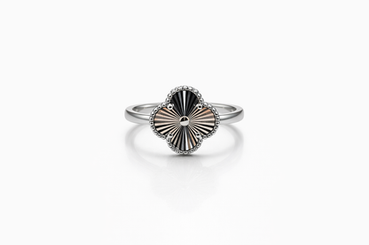 Silver Clover Ring 925 Sterling Silver -13mm