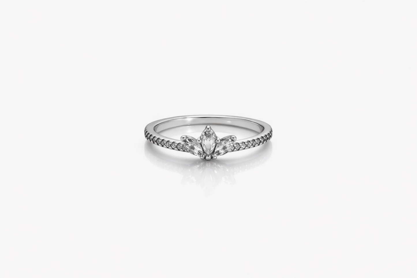 Diana Ring With CZ 925 Sterling Silver