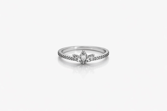 Diana Ring With CZ 925 Sterling Silver