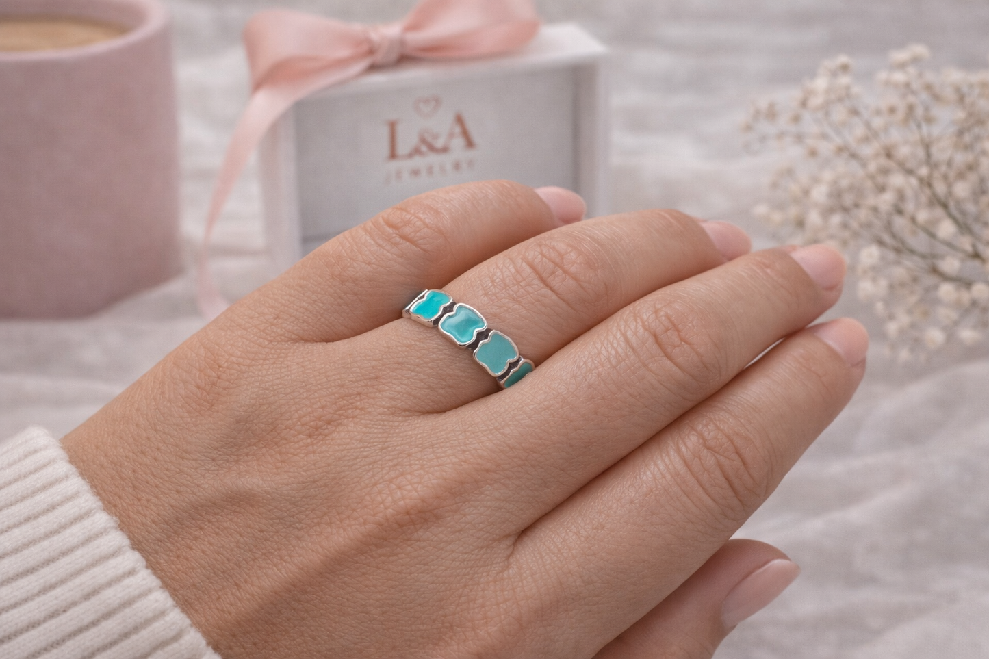 Teddy Bear Ring 925 Sterling Silver
