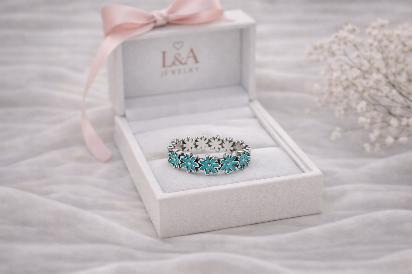 Daisy Ring 925 Sterling Silver