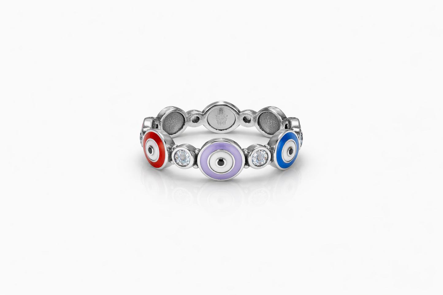 Multicolor Eyes Ring 925 Sterling Silver