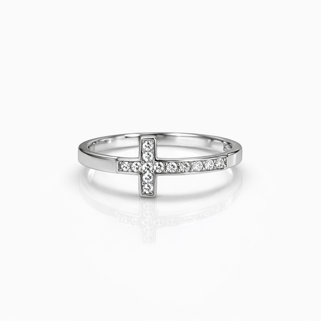 Faith Cross Ring – Sterling Silver 925