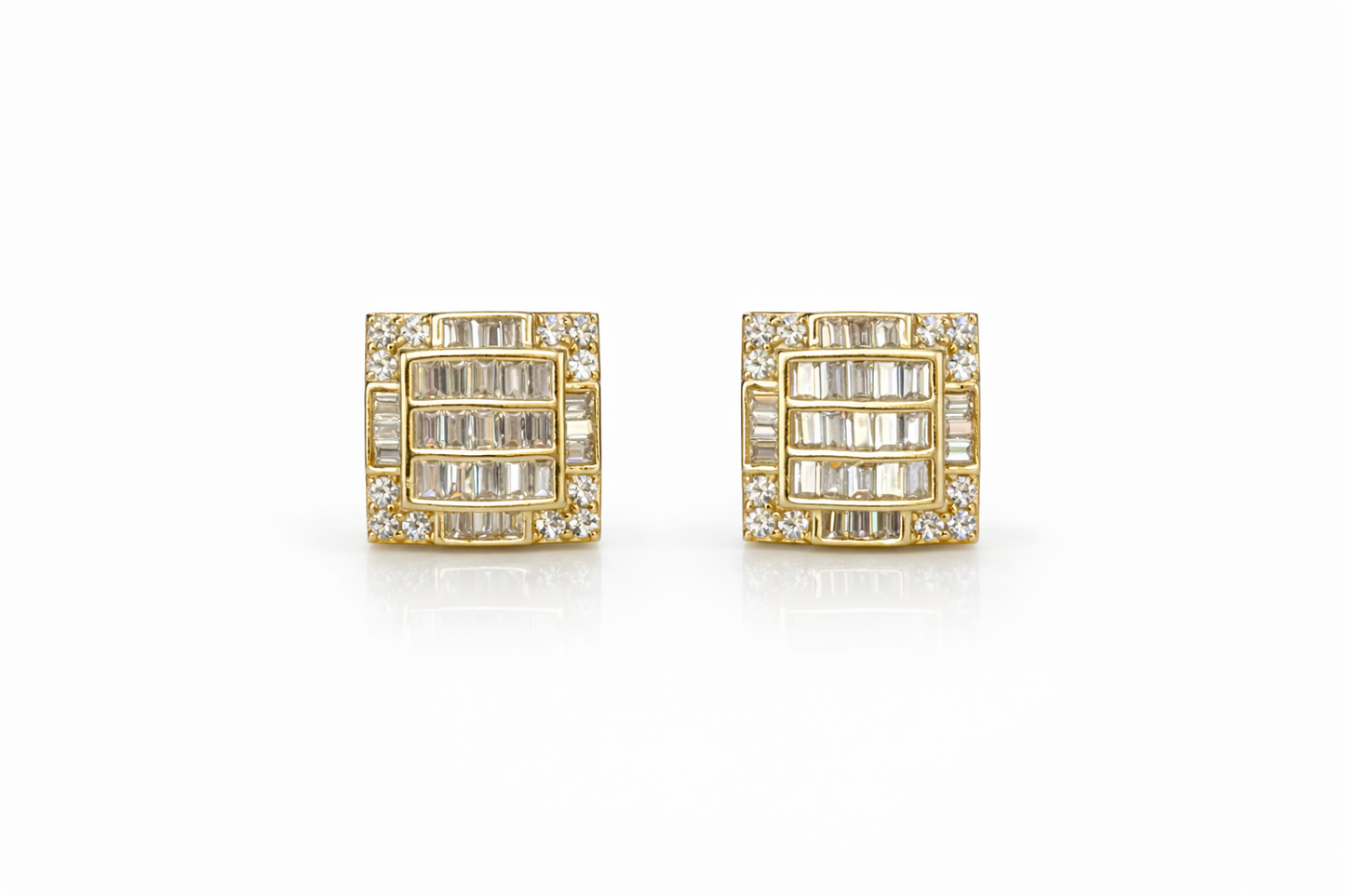Salome Stud Earrings Gold Sterling Silver