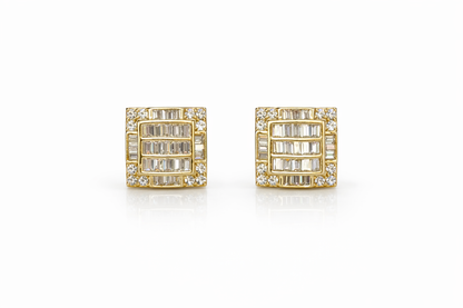 Salome Stud Earrings Gold Sterling Silver
