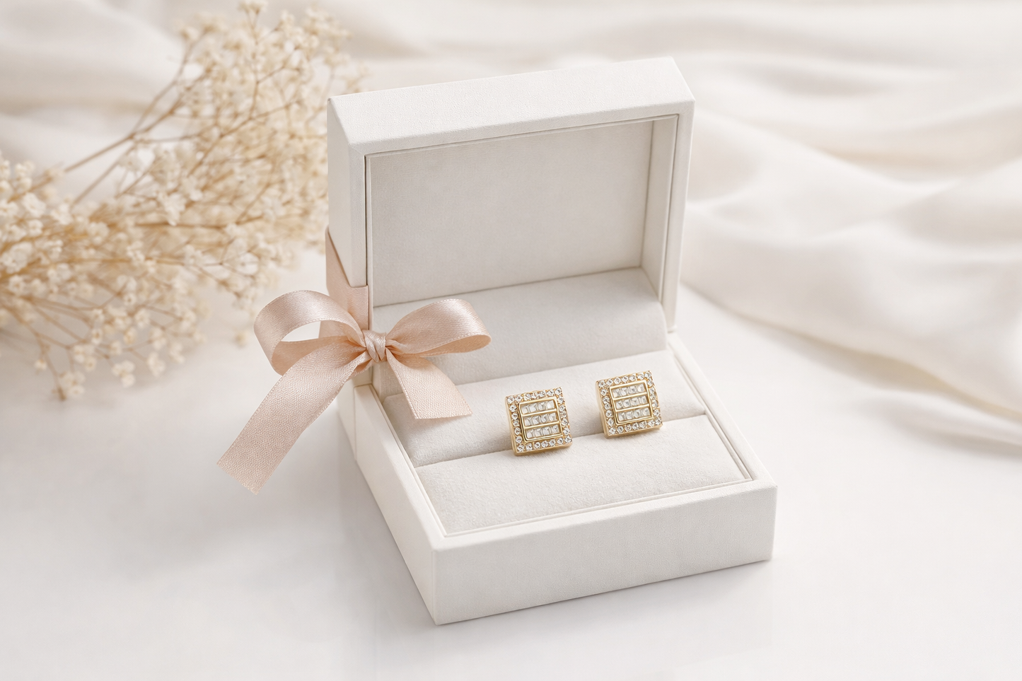 Salome Stud Earrings Gold Sterling Silver