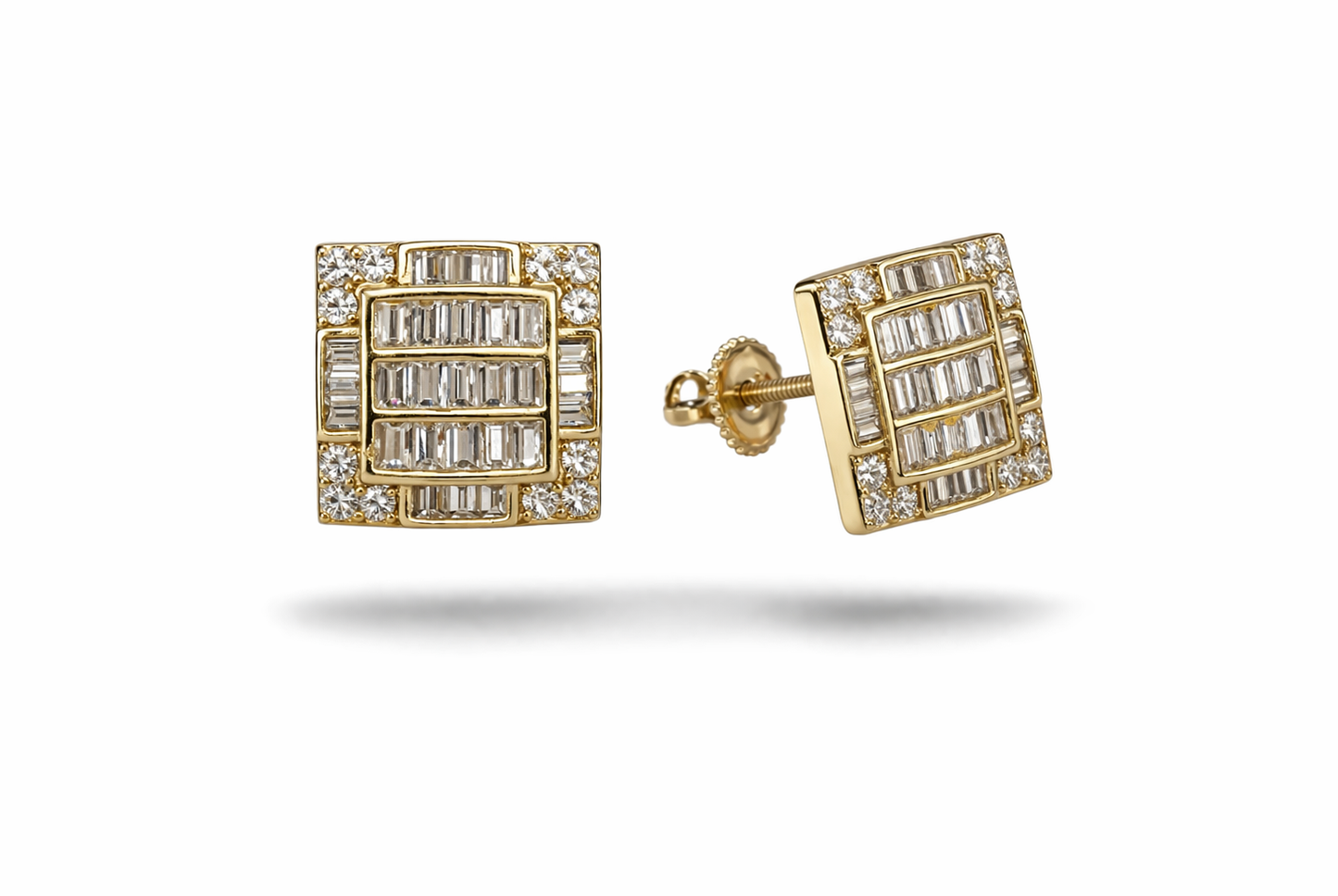 Salome Stud Earrings Gold Sterling Silver
