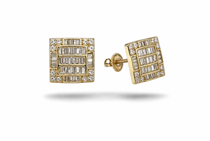 Salome Stud Earrings Gold Sterling Silver