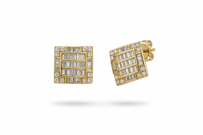 Salome Stud Earrings Gold Sterling Silver