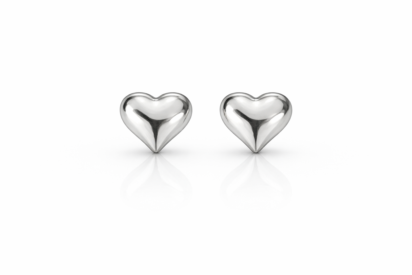 Janet Stud Earring Heart Shaped Sterling Silver 925