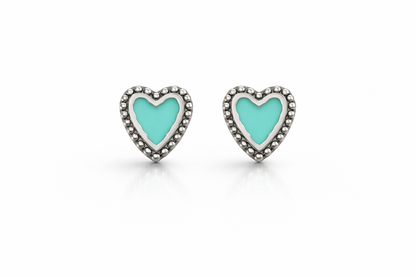 Heart Stud Earring Sterling Silver 925