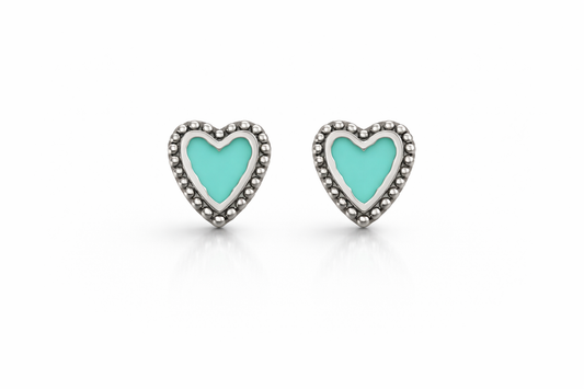 Heart Stud Earring Sterling Silver 925