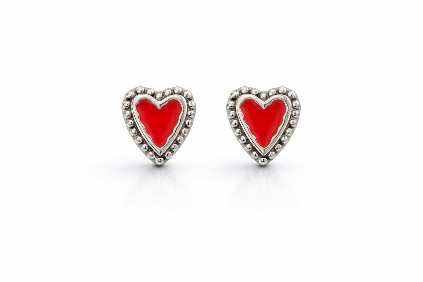 Heart Stud Earring Sterling Silver 925