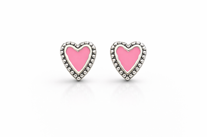 Heart Stud Earring Sterling Silver 925