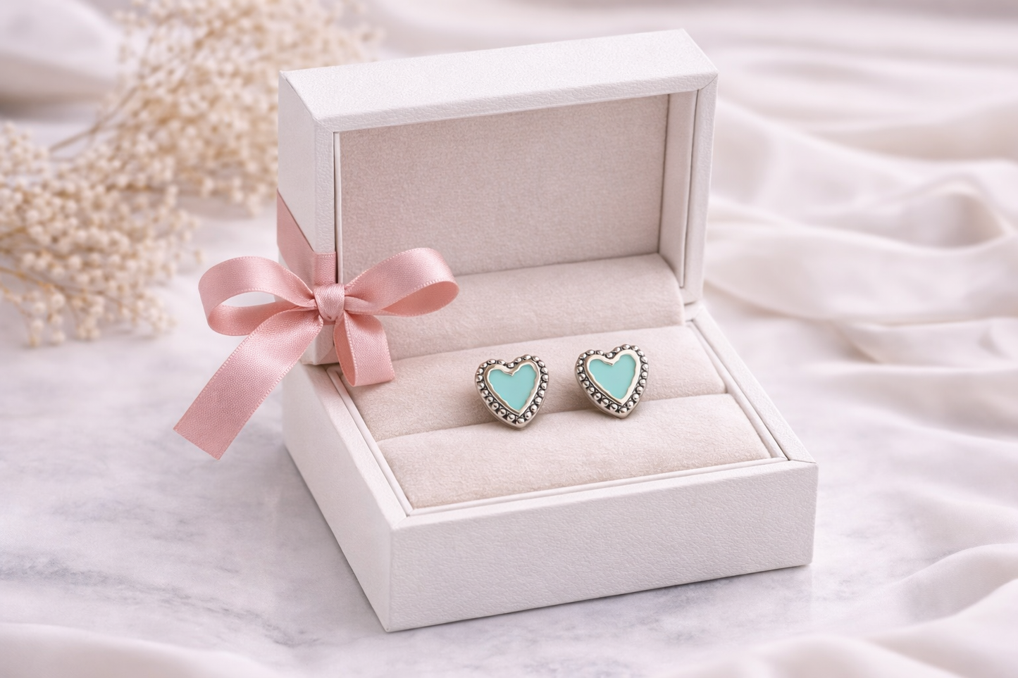 Heart Stud Earring Sterling Silver 925
