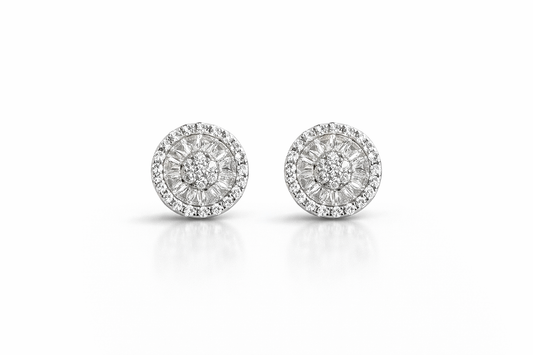 Pia Stud Earrings With Zc Sterling Silver 925,