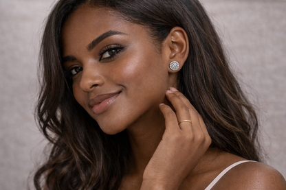 Pia Stud Earrings With Zc Sterling Silver 925,
