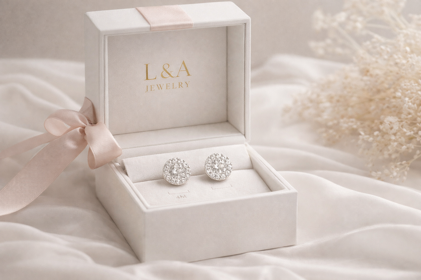 Stella Stud Earrings With Zc Sterling Silver 925-6mm