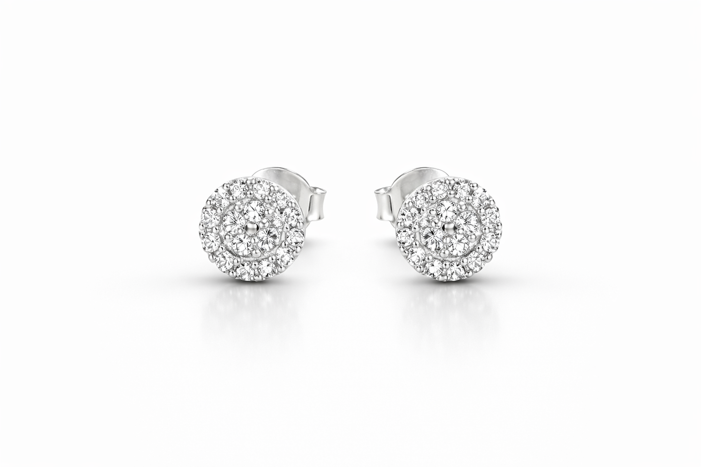Stella Stud Earrings With Zc Sterling Silver 925-6mm