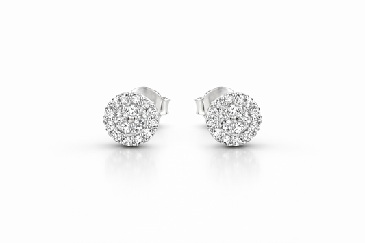 Stella Stud Earrings With Zc Sterling Silver 925-6mm