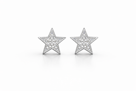 Estrella Stud Earrings With Zc Sterling Silver 925
