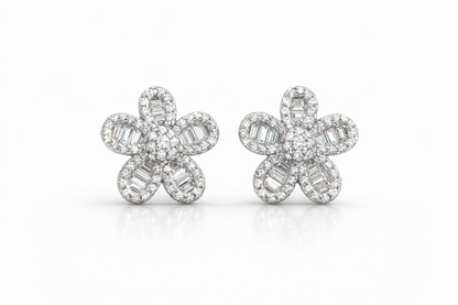 Olivia Stud Earring Sterling With Zc Silver 925