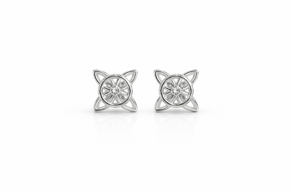 Nudo de Bruja Stud Earring Sterling Silver 925 Protection