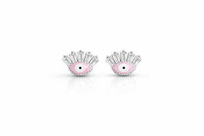 Ada Eyes Stud Earrings Sterling Silver 925