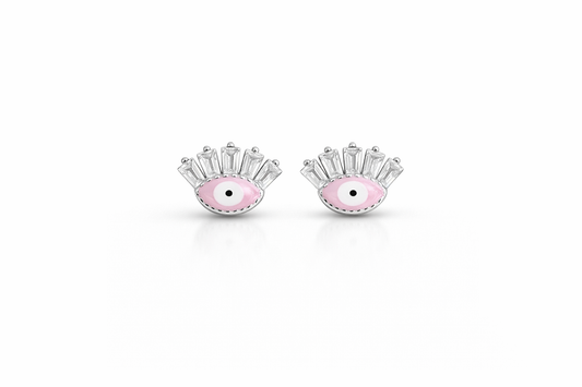 Ada Eyes Stud Earrings Sterling Silver 925
