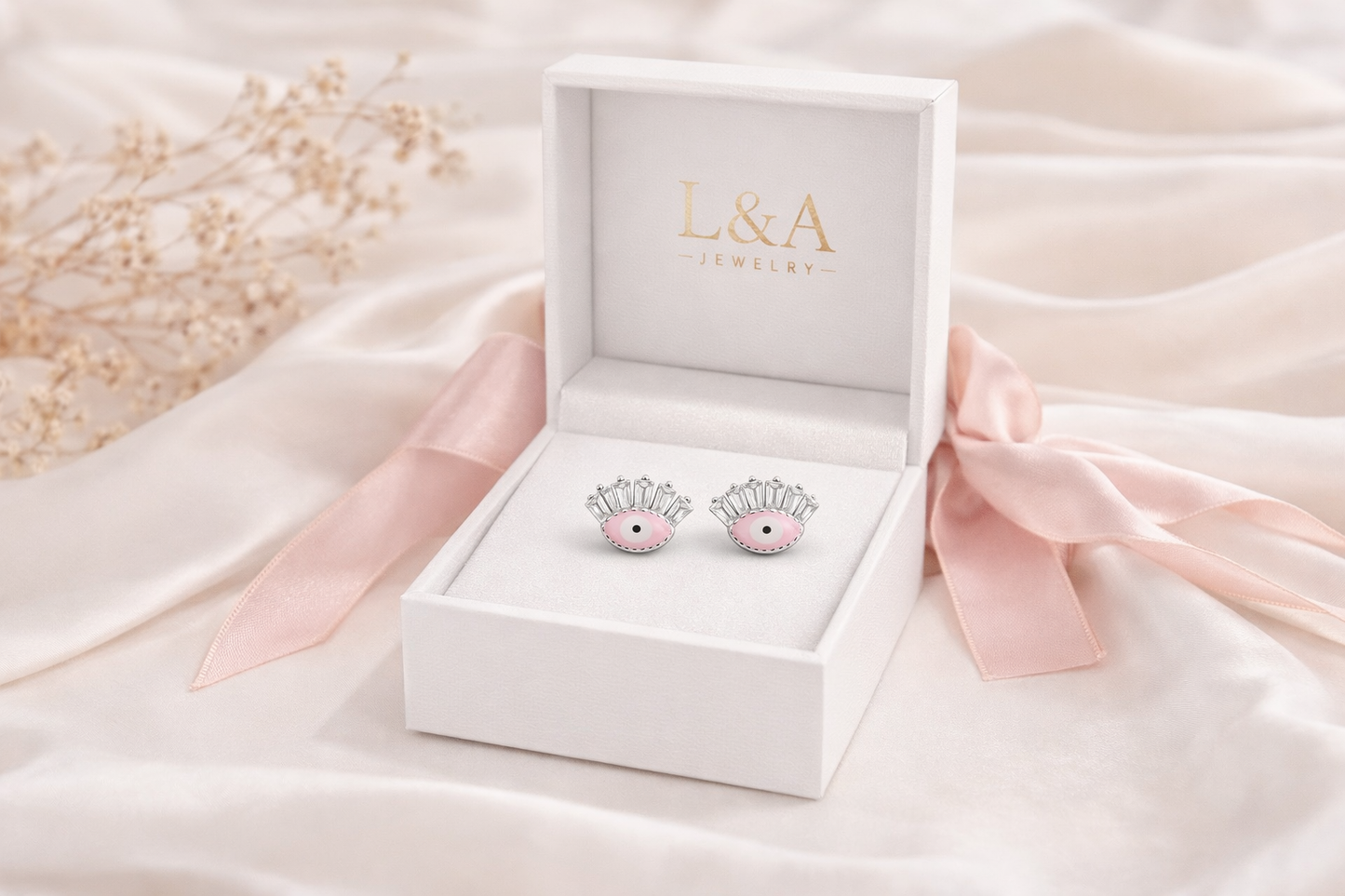 Ada Eyes Stud Earrings Sterling Silver 925