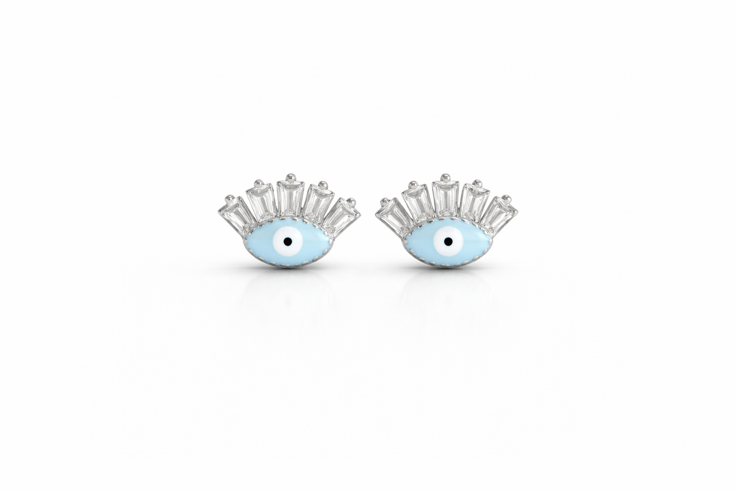 Ada Eyes Stud Earrings Sterling Silver 925
