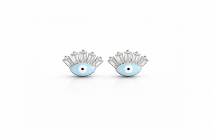 Ada Eyes Stud Earrings Sterling Silver 925