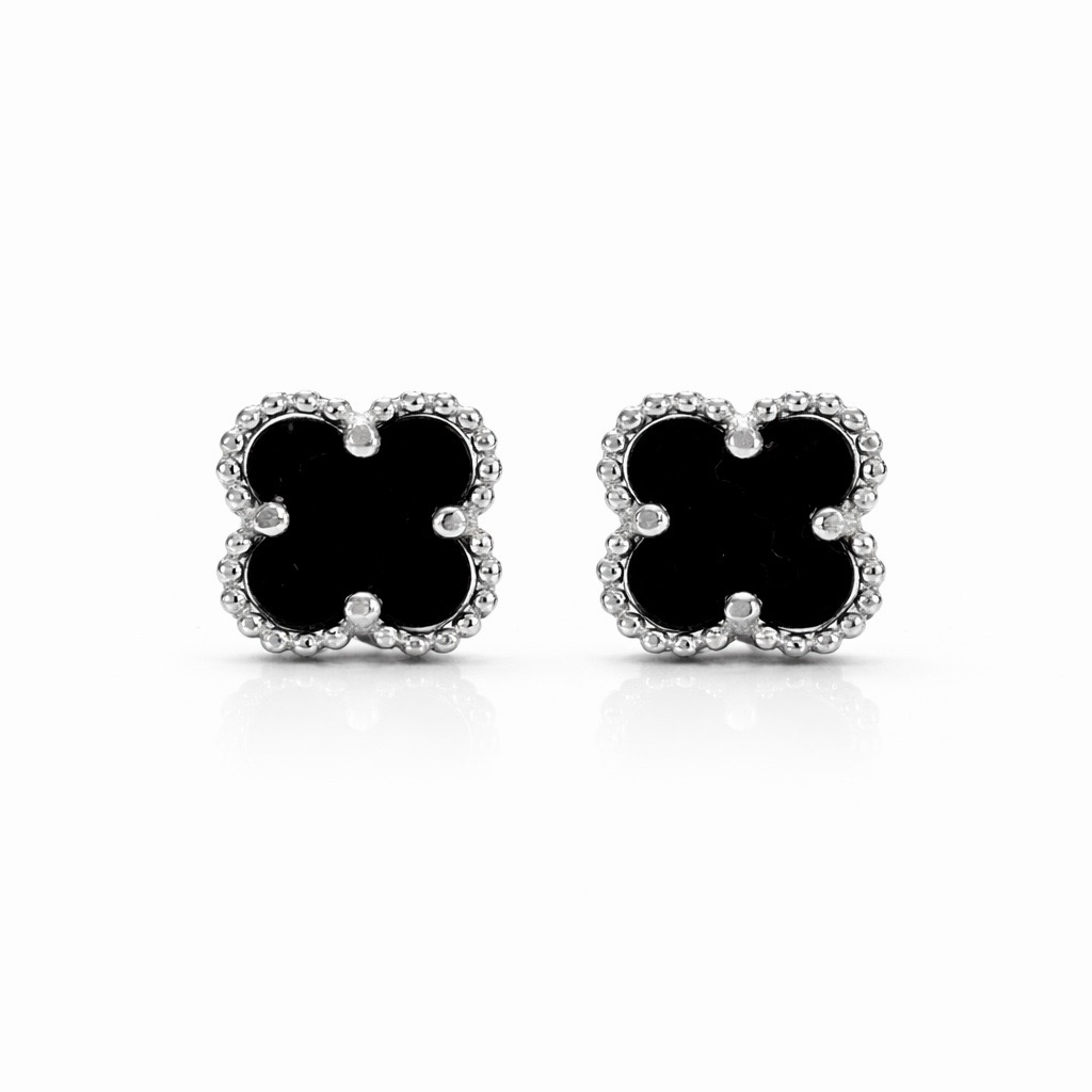 Trebol Stud Earring Medium 925 Sterling Silver -10mm