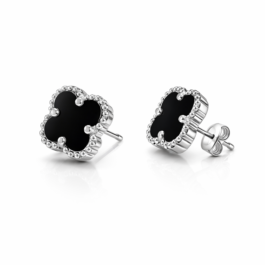 Trebol Stud Earring Medium 925 Sterling Silver -10mm