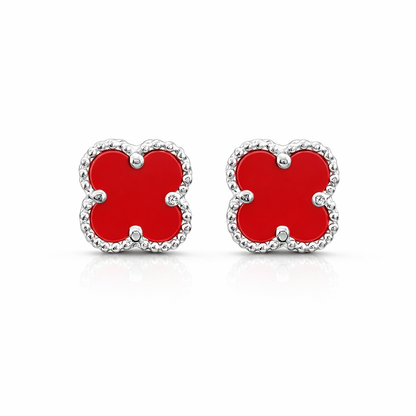 Trebol Stud Earring Medium 925 Sterling Silver -10mm
